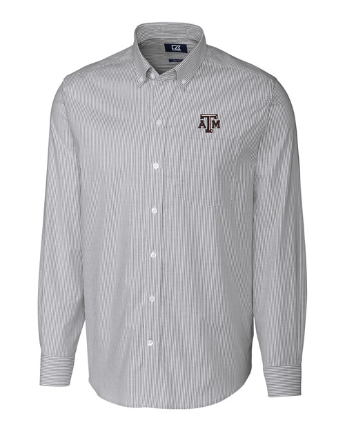 Texas A&M Aggies Big & Tall Stretch Oxford Stripe Shirt CC_MANN_HG 1