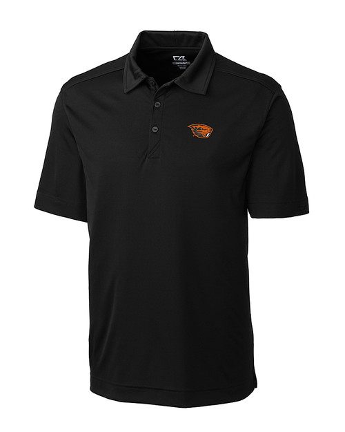 Oregon State Beavers Cutter & Buck Northgate CB DryTec Short Sleeve Mens Polo Black Mannequin