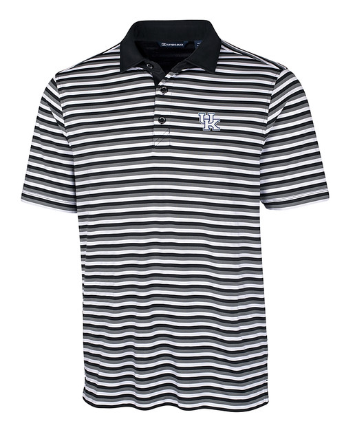 Kentucky Wildcats Cutter & Buck Mens Forge Polo Multi Stripe BL_MANN_HG 
