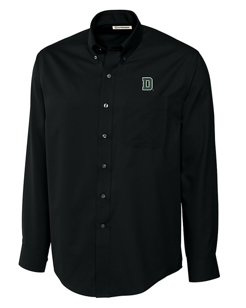 Dartmouth Big Green Cutter & Buck Epic Easy Care Fine Twill Mens Big and Tall Dress Shirt Black Mannequin