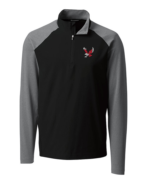 Eastern Washington Eagles Cutter & Buck Response Lightweight Hybrid Quarter Zip Mens Pullover Windbreaker BL_MANN_HG 