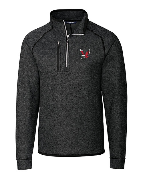 Eastern Washington Eagles Cutter & Buck Mainsail Sweater-Knit Mens Big and Tall Half Zip Pullover Jacket CCH_MANN_HG 
