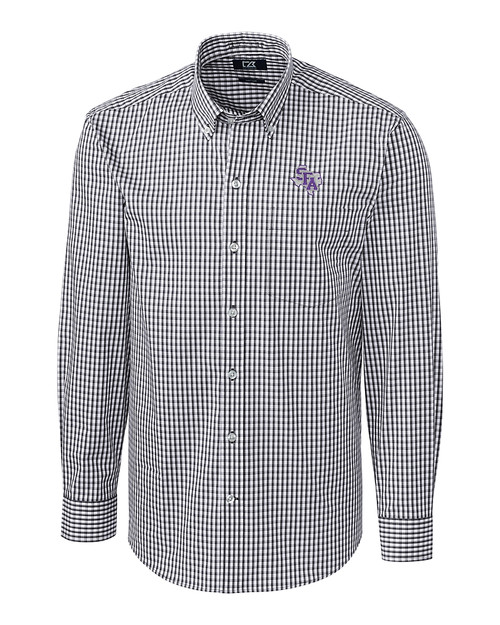 Stephen F Austin Lumberjacks Cutter & Buck Easy Care Stretch Gingham Mens Big and Tall Long Sleeve Dress Shirt CC_MANN_HG 