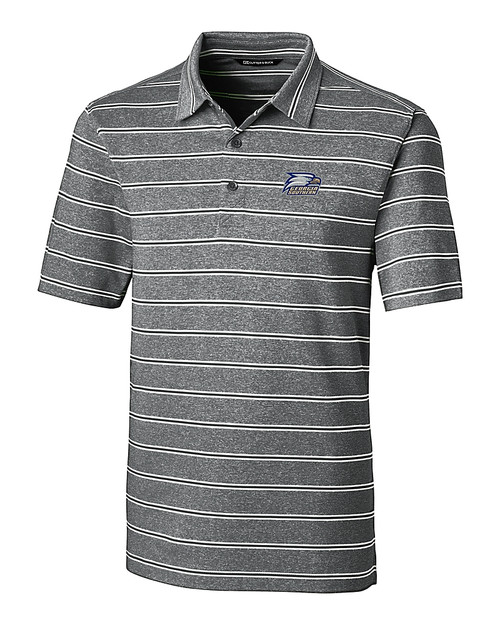 Georgia Southern Eagles Cutter & Buck Forge Epic Confidence Recycled Heathered Stripe Stretch Mens Polo Black Mannequin