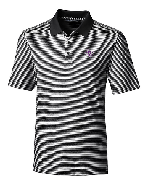 Stephen F Austin Lumberjacks Cutter & Buck Forge Tonal Stripe Stretch Mens Big and Tall Polo BL_MANN_HG 