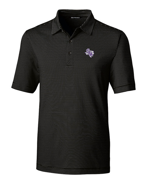 Stephen F Austin Lumberjacks Cutter & Buck Forge Pencil Stripe Stretch Mens Big and Tall Polo BL_MANN_HG 