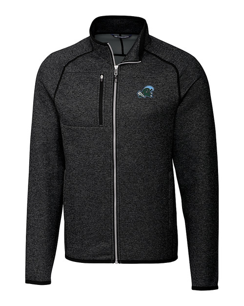 Tulane Green Wave Cutter & Buck Mainsail Sweater-Knit Mens Big and Tall Full Zip Jacket CCH_MANN_HG 