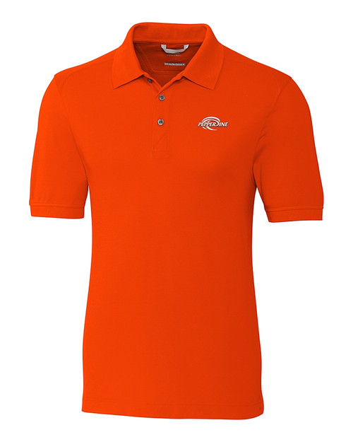 Pepperdine Waves Cutter & Buck Advantage Eco Tri-Blend Pique Mens Big and Tall Polo College Orange Mannequin