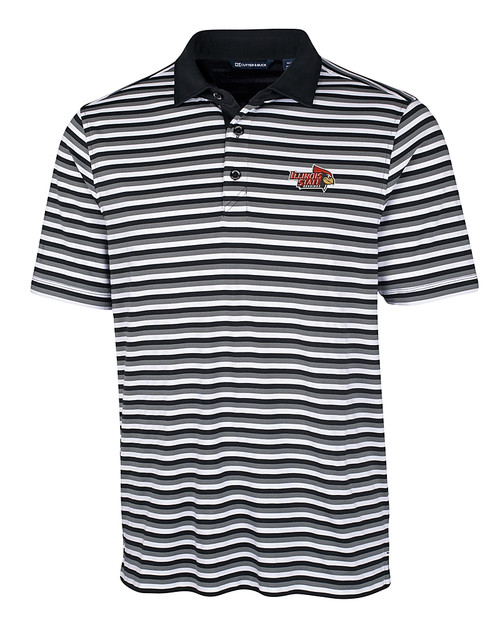 Illinois State Redbirds Cutter & Buck Big & Tall Forge Polo Multi Stripe BL_MANN_HG 