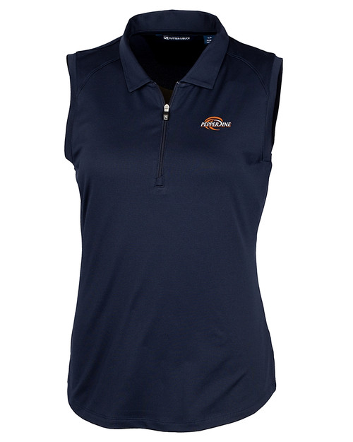 Pepperdine Waves Cutter & Buck Forge Stretch Womens Sleeveless Polo LYN_MANN_HG 