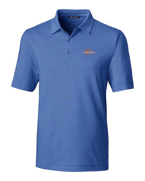 Pepperdine Waves Cutter & Buck Forge Pencil Stripe Stretch Mens Polo CEN_MANN_HG 