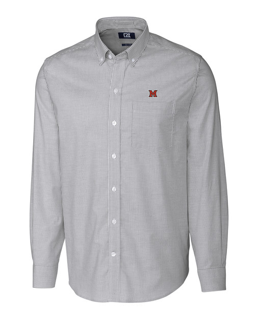 Miami University RedHawks Stretch Oxford Stripe Shirt CC_MANN_HG 1