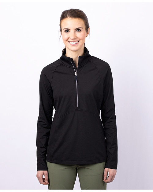 Cutter & Buck Adapt Eco Knit Stretch Recycled Womens Half Zip