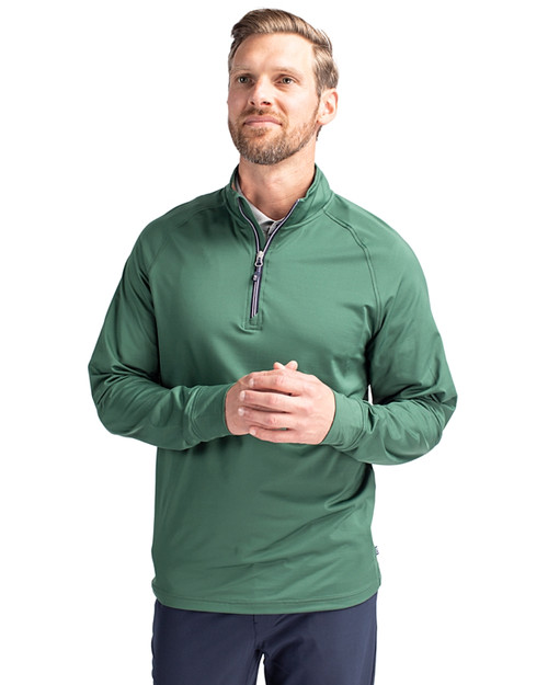 Cutter & Buck Adapt Eco Knit Stretch Recycled Mens Quarter Zip Pullover ...