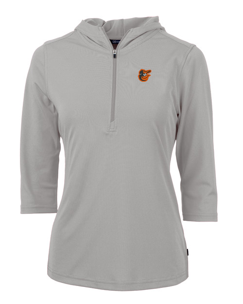 Baltimore Orioles Cutter & Buck Virtue Eco Pique Recycled Half Zip Pullover Womens Hoodie POL_MANN_HG 1