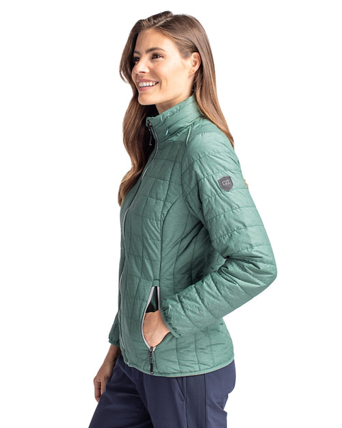 Women's Cutter & Buck Red Louisville Cardinals Rainier Eco Insulated Puffer  Full-Zip Jacket