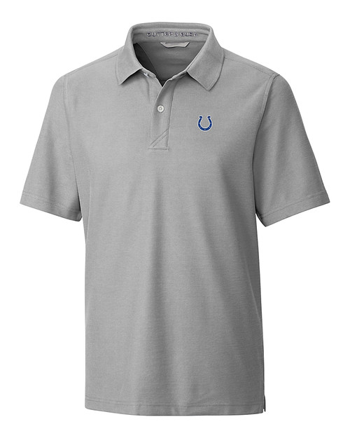 Indianapolis Colts Cutter & Buck Big & Tall Breakthrough Polo Polished Medium Gray Mannequin