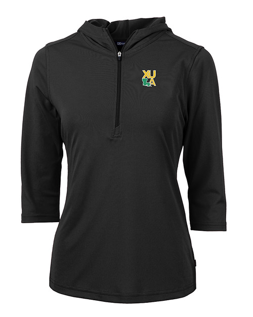 Xavier Gold Rush Cutter & Buck Virtue Eco Pique Recycled Half Zip Pullover Womens Hoodie BL_MANN_HG 