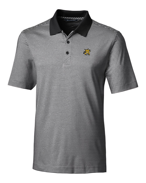 Wichita State Shockers Cutter & Buck Forge Tonal Stripe Stretch Mens Polo BL_MANN_HG 1