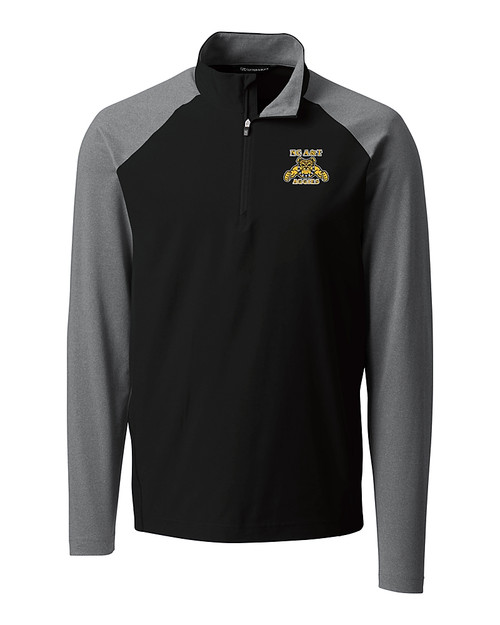 North Carolina A&T Aggies Cutter & Buck Response Lightweight Hybrid Quarter Zip Mens Pullover Windbreaker Black Mannequin