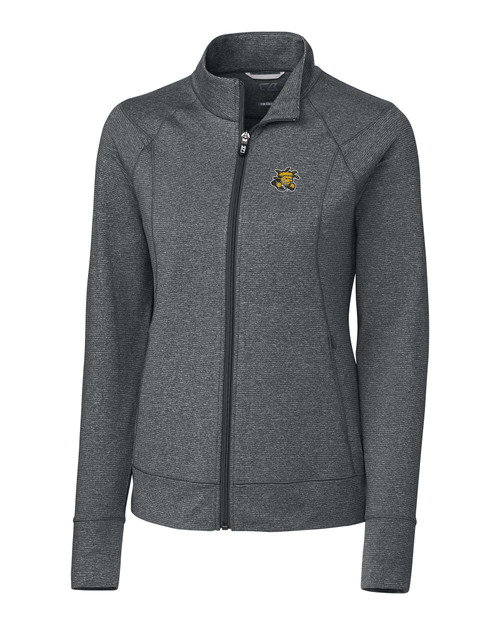 Wichita State Shockers Cutter & Buck Shoreline Heathered Womens Full Zip Jacket CCH_MANN_HG 1