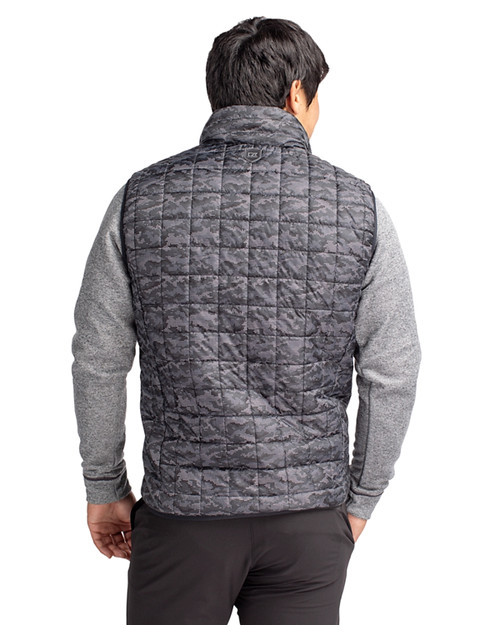 Cutter & Buck Rainier PrimaLoft® Mens Eco Insulated Full Zip Printed Puffer Vest BL PROB_HG 1