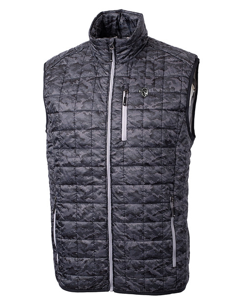 Seton Hall Pirates Cutter & Buck Rainier PrimaLoft® Mens Eco Insulated Full Zip Printed Puffer Vest BL_MANN_HG 