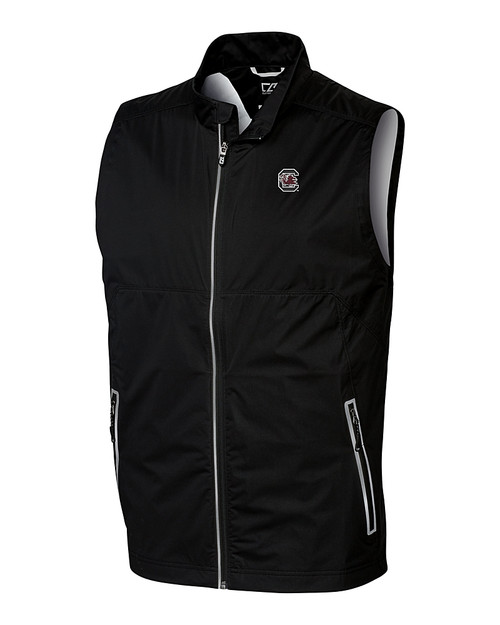 South Carolina Gamecocks Cutter & Buck Fairway Full Zip Vest Black Mannequin