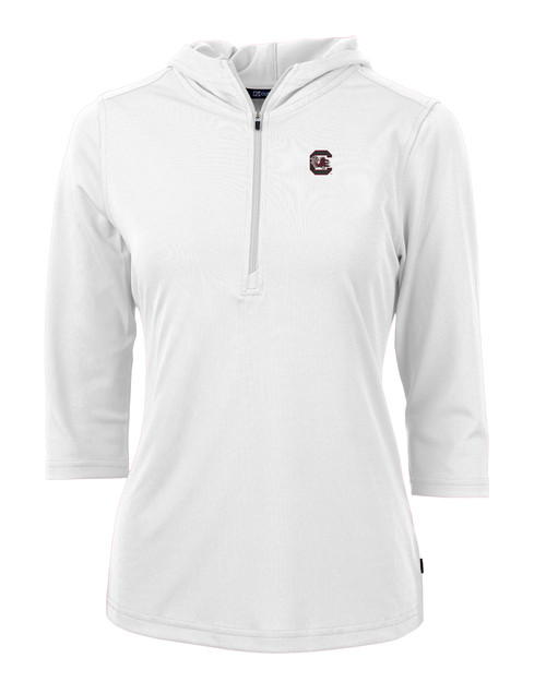 South Carolina Gamecocks Cutter & Buck Virtue Eco Pique Recycled Half Zip Pullover Womens Hoodie WH_MANN_HG 1
