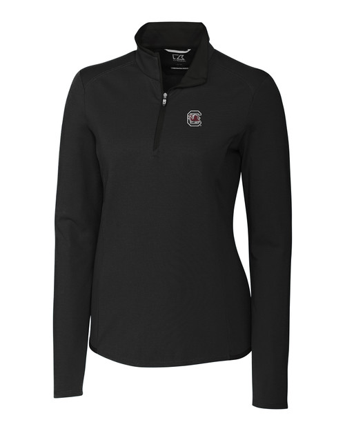 South Carolina Gamecocks Cutter & Buck Advantage Tri-Blend Pique Half Zip Womens Top BL_MANN_HG 1