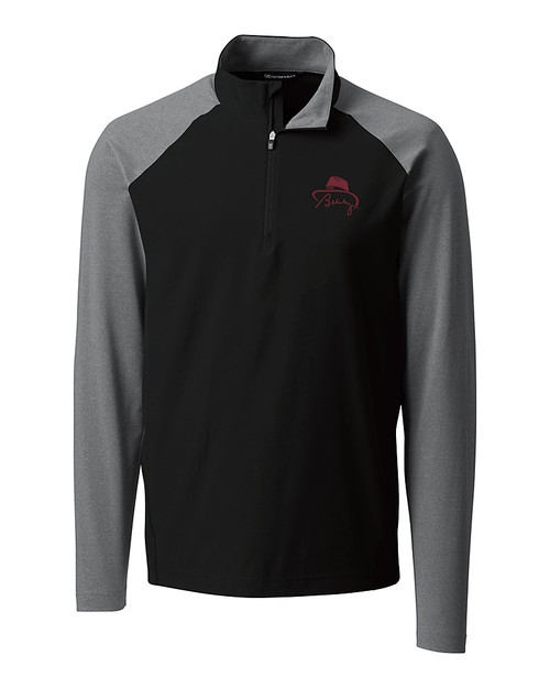 FSU Bobby Bowden Cutter & Buck Response Lightweight Hybrid Quarter Zip Mens Pullover Windbreaker Black Mannequin