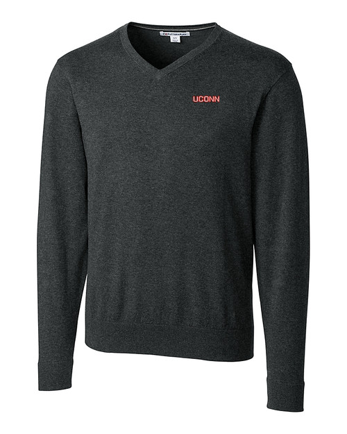 UConn Huskies Cutter & Buck Lakemont Tri-Blend Mens V-Neck Pullover Sweater CCH_MANN_HG 