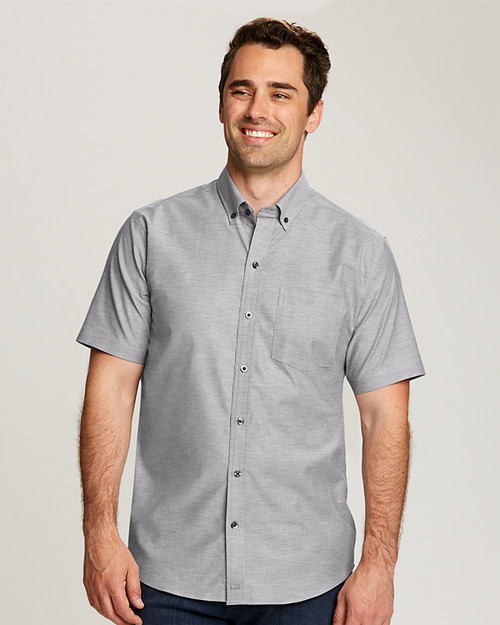 Cutter & Buck Stretch Oxford Mens Big and Tall Short Sleeve Dress Shirt CC_PRO_HG 1