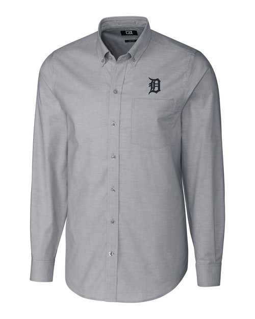 Detroit Tigers Cutter & Buck Stretch Oxford Mens Big and Tall Long Sleeve Dress Shirt CC_MANN_HG 1