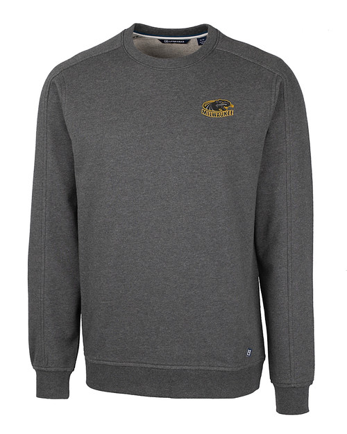 Wisconsin-Milwaukee Panthers Cutter & Buck Saturday Cotton Blend Mens Crew Neck Sweatshirt Charcoal Heather Mannequin