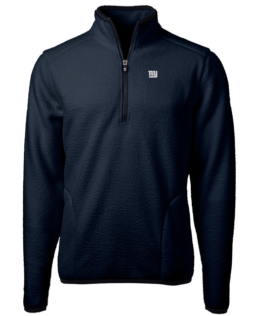 New York Giants Cutter & Buck Cascade Eco Sherpa Fleece Mens Big & Tall Quarter Zip Jacket NVBU_MANN_HG 1