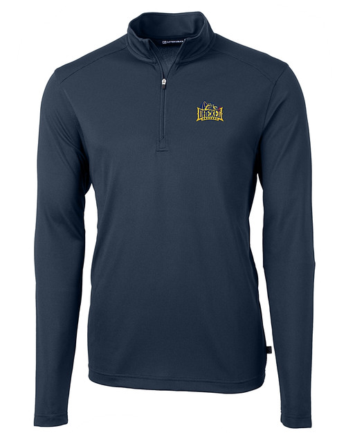 Drexel Dragons Cutter & Buck Virtue Eco Pique Recycled Quarter Zip Mens Big & Tall Pullover NVBU_MANN_HG 
