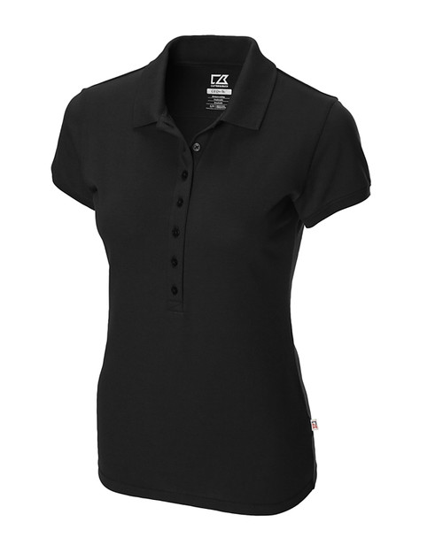 Cutter & Buck Womens Sweet Spot Skinny Polo Black Front