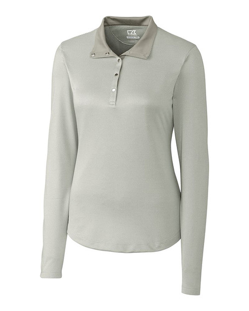 Cutter & Buck Long Sleeve Womens Harper Snap Mock CRA_PRO_HG 1