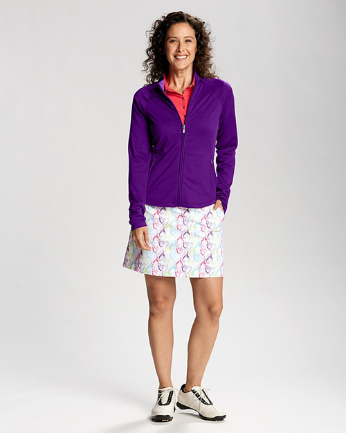 Cutter & Buck Long Sleeve Womens Sabrina Full Zip Blackberry Front