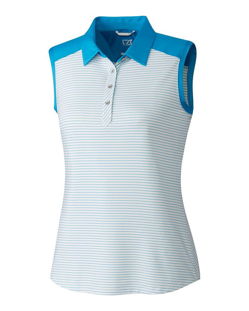 Cutter & Buck Short Sleeve Womens Lauren Stripe Polo RIV_PRO_HG 1