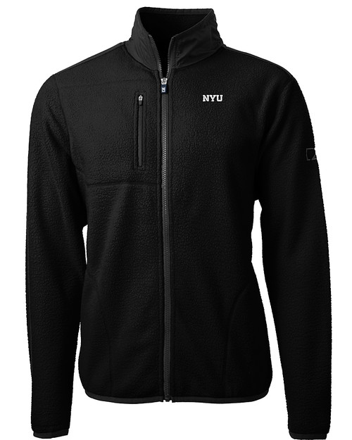 NYU Violets Cutter & Buck Cascade Eco Fleece Mens Full Zip Jacket BL_MANN_HG 