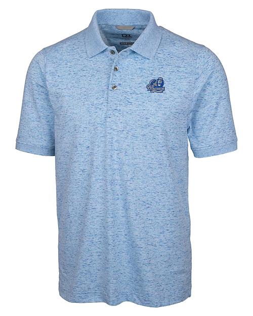 Old Dominion Monarchs College Vault - Cutter & Buck Advantage Tri-Blend Space Dye Mens Polo Atlas Light Blue Mannequin