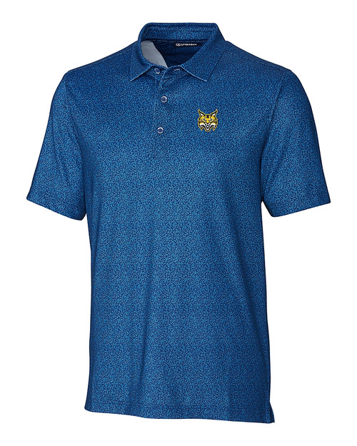 Quinnipiac Bobcats Cutter & Buck Pike Micro Floral Print Stretch Mens Polo IND_MANN_HG 