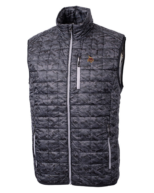 Texas State Bobcats Cutter & Buck Rainier PrimaLoft® Mens Eco Insulated Full Zip Printed Puffer Vest BL_MANN_HG 