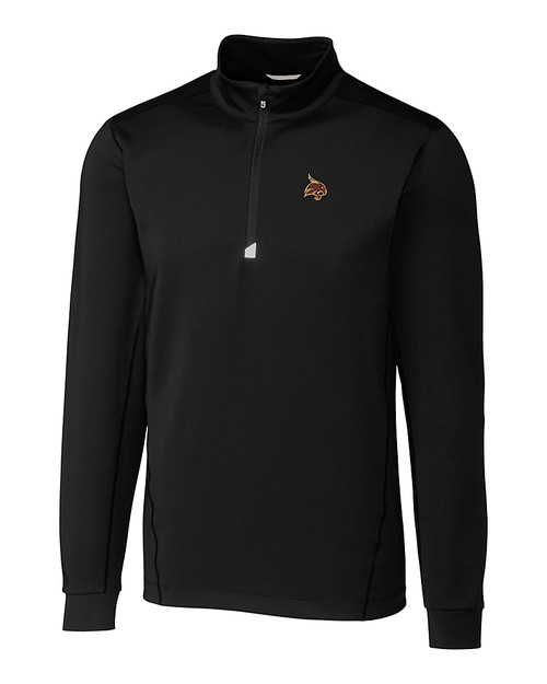 Texas State Bobcats Cutter & Buck Traverse Stretch Eco Quarter Zip Mens Big and Tall Pullover BL_MANN_HG 