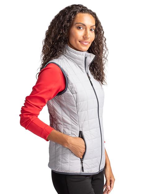 Cutter & Buck Rainier PrimaLoft® Womens Eco Insulated Full Zip Puffer Vest POL PROS_HG 1