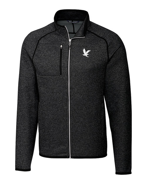 Embry-Riddle Eagles Cutter & Buck Mainsail Sweater-Knit Mens Big and Tall Full Zip Jacket CCH_MANN_HG 