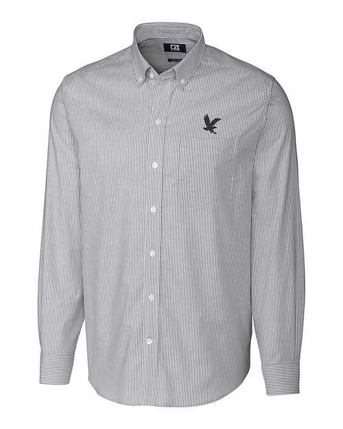 Embry-Riddle Eagles Cutter & Buck Stretch Oxford Stripe Mens Big and Tall Long Sleeve Dress Shirt CC_MANN_HG 