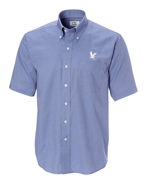 Embry-Riddle Eagles Cutter & Buck Epic Easy Care Nailshead Mens Big and Tall Short Sleeve Dress Shirt FB_MANN_HG 